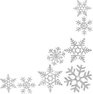 Snowflakes border frame PNG image-7537